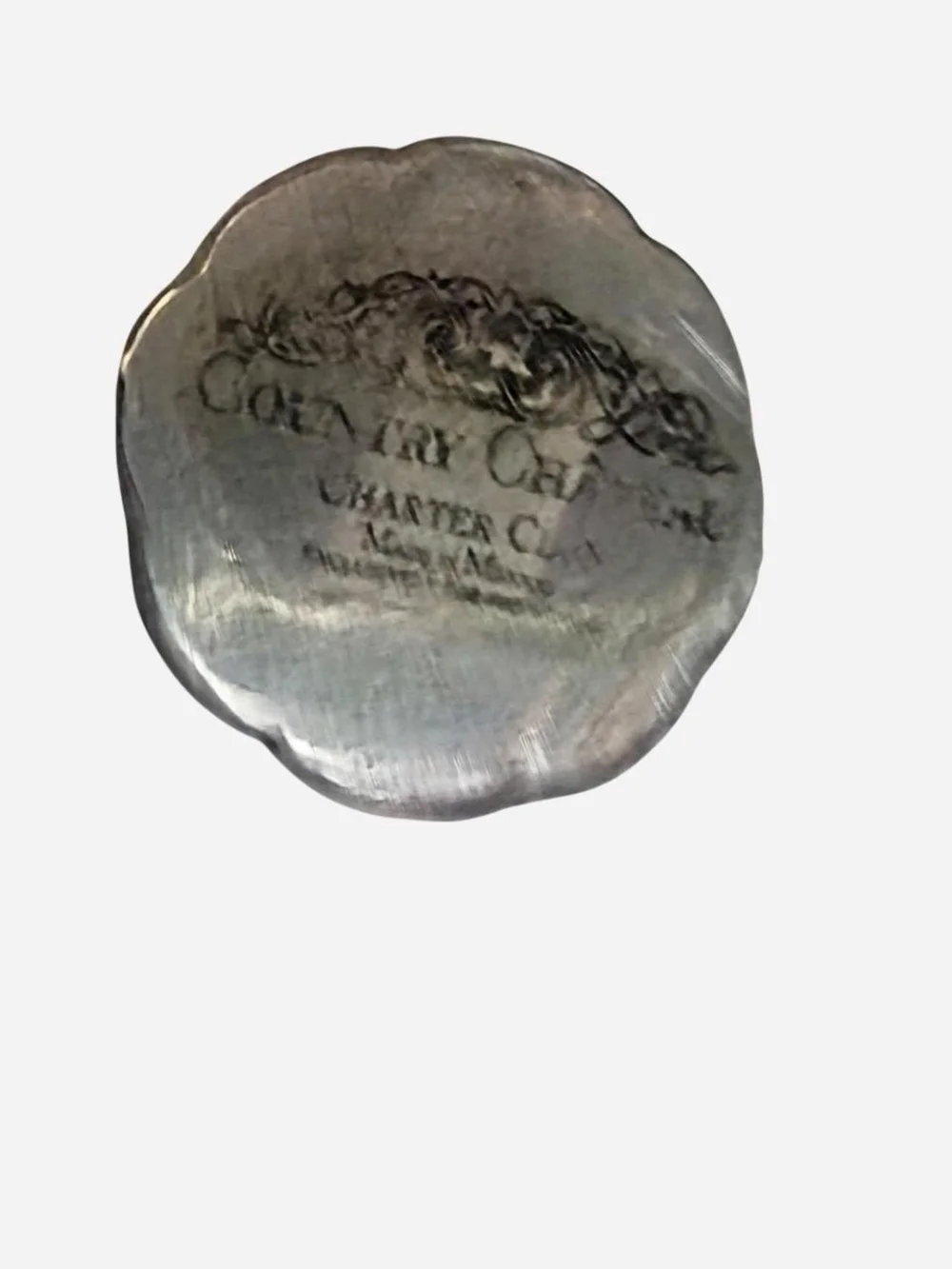 Charter Club Silver Tapered  Metal Bud Vase with Floral‎ Relief